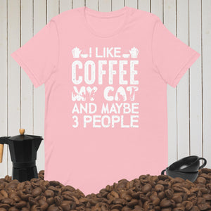 Coffee & cats lovers unite! Unisex t-shirt