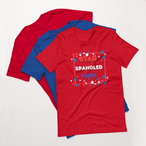 Get ready to rock the Red White & Blue Star Spangled Vibes Unisex t-shirt