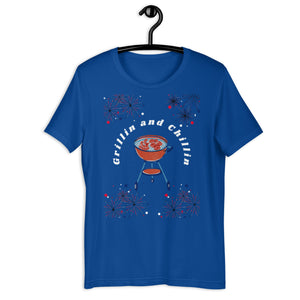 Get ready this 4th with our Grillen and Chilin T-shirt  Unisex t-shirt