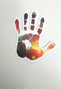 2pcs Hand Galaxy color stickers - Edy's Treasures