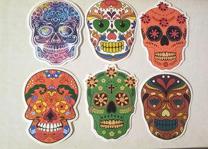 6pk of Sugar Skull Stickers - Edy's Treasures