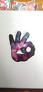 2pcs Hand Galaxy color stickers - Edy's Treasures