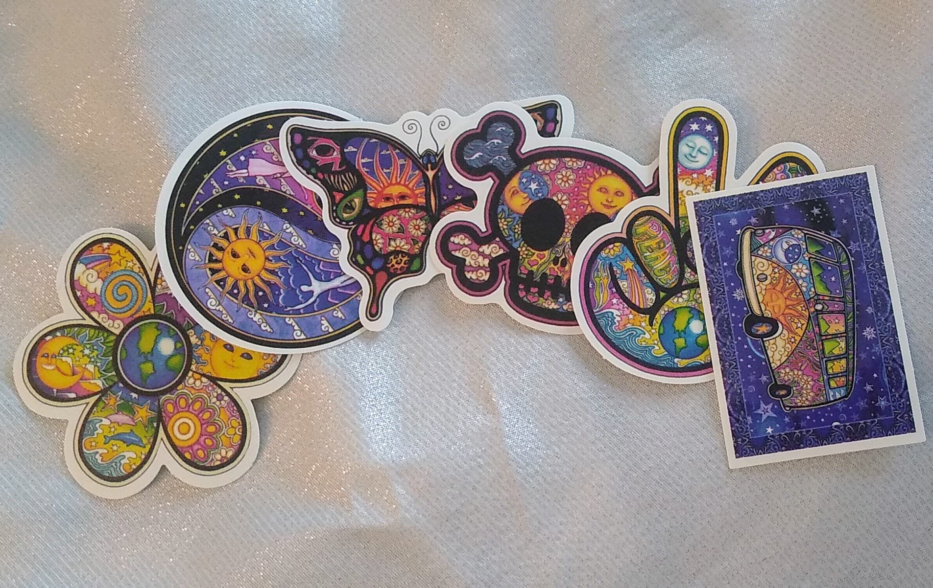 6 Colorful Bohemian Sticker Pk - Edy's Treasures