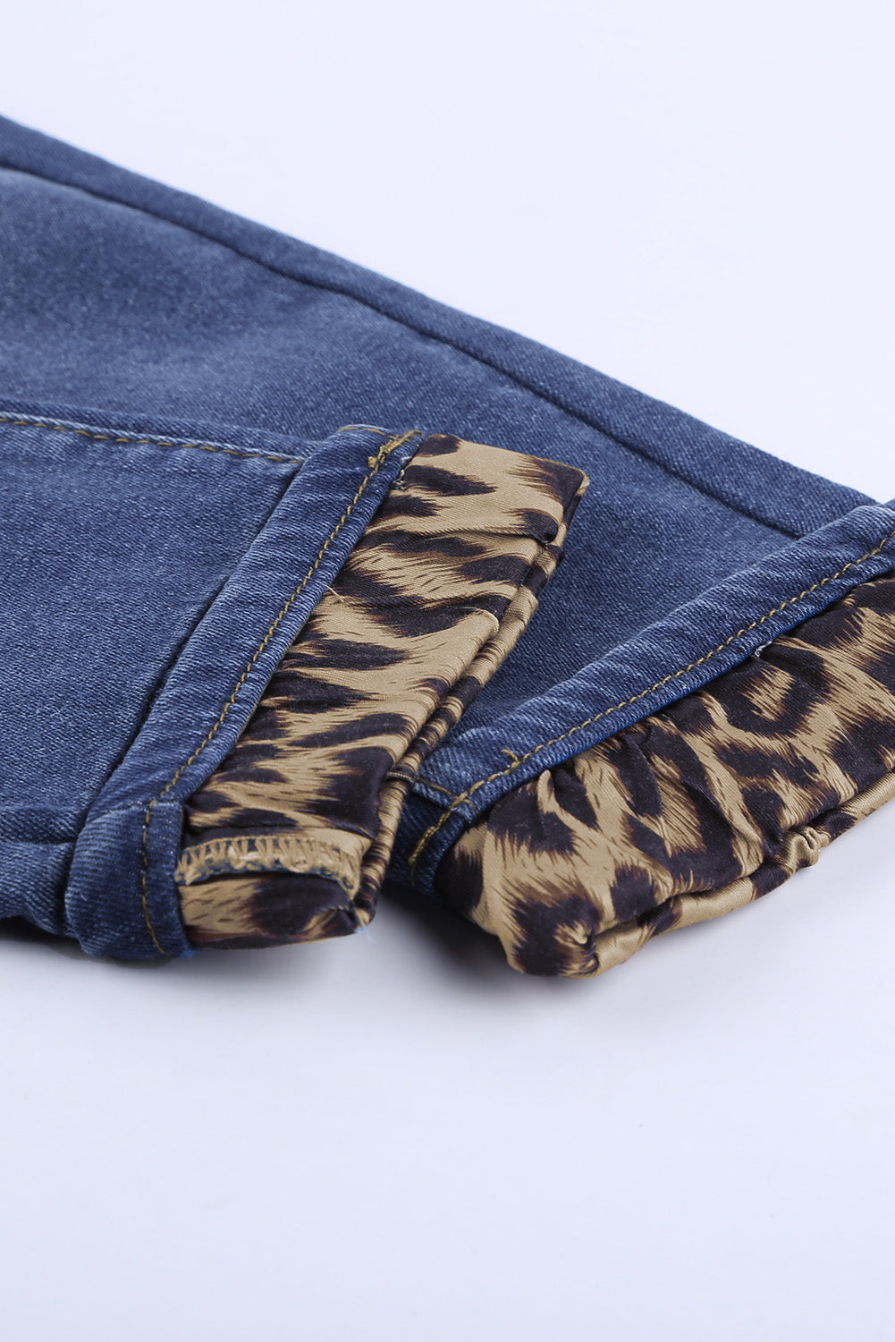 Leopard Patchwork Distressed Jeans - Edy's Treasures