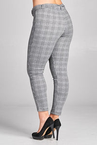 Plus Size Plaid Ponte Pants - Edy's Treasures