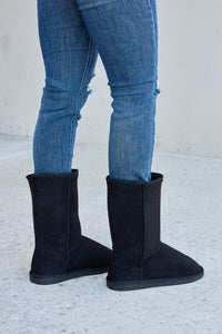 Black Thermal Lined Flat Boots