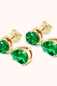 Lab-Grown Emerald Drop Earrings