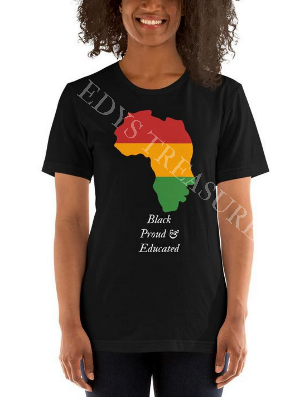 Black Proud & Educated Short-Sleeve Unisex T-Shirt - Edy's Treasures