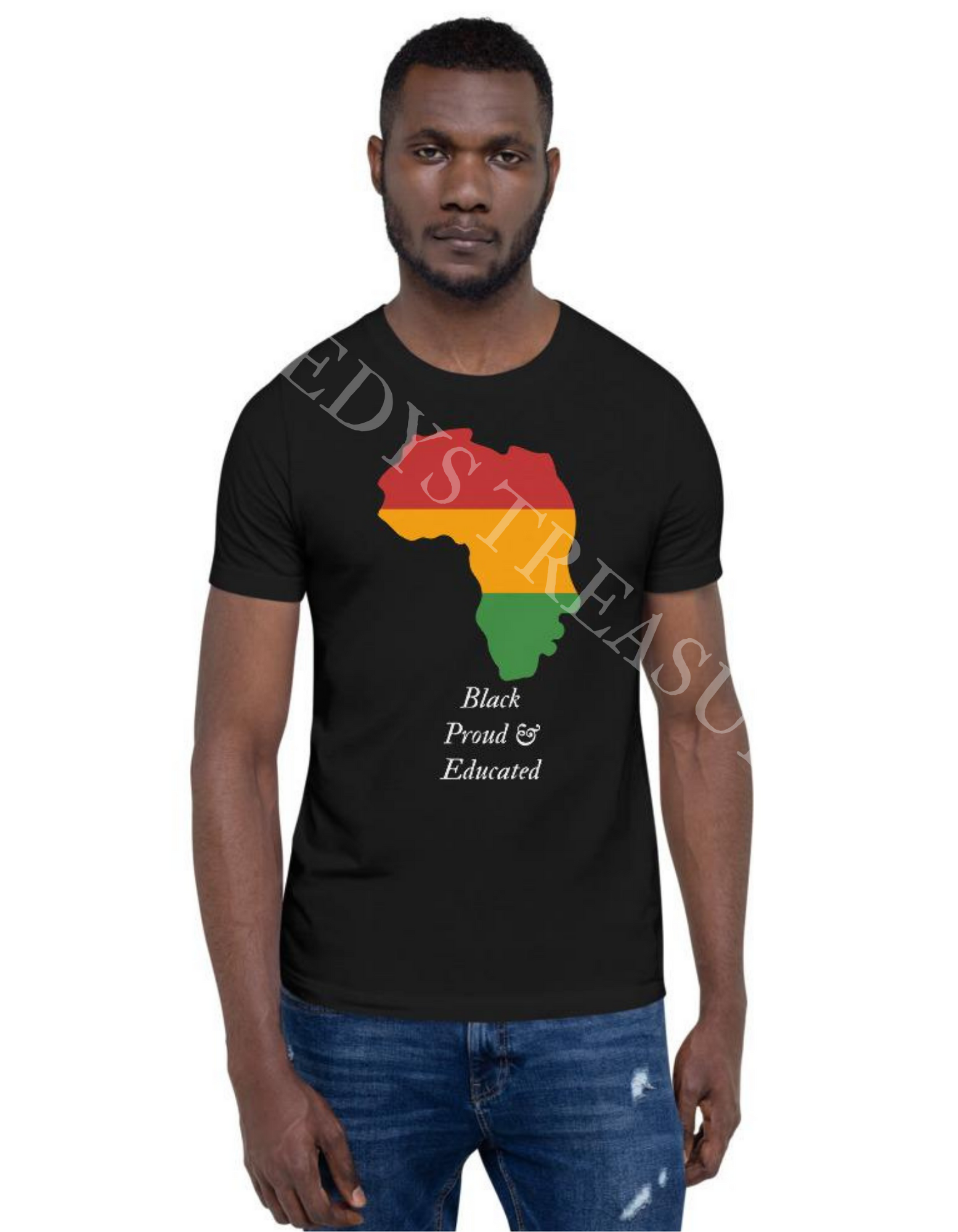 Black Proud & Educated Short-Sleeve Unisex T-Shirt - Edy's Treasures