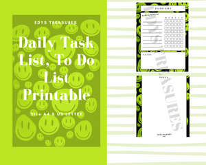 To Do List Printable ,Daily Task List, Stay Organized, Daily Notes - Edy's Treasures