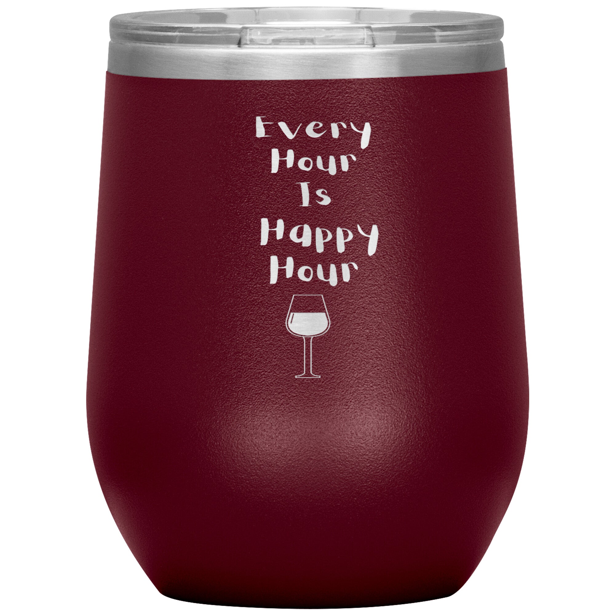Every Hour Is Happy Hour Wine Tumblers - Edy's Treasures
