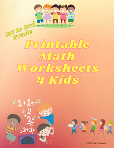 Kids Math Activity Sheets - Edy's Treasures