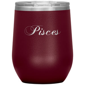 Pisces Zodiac Wine Tumbler - Edy's Treasures