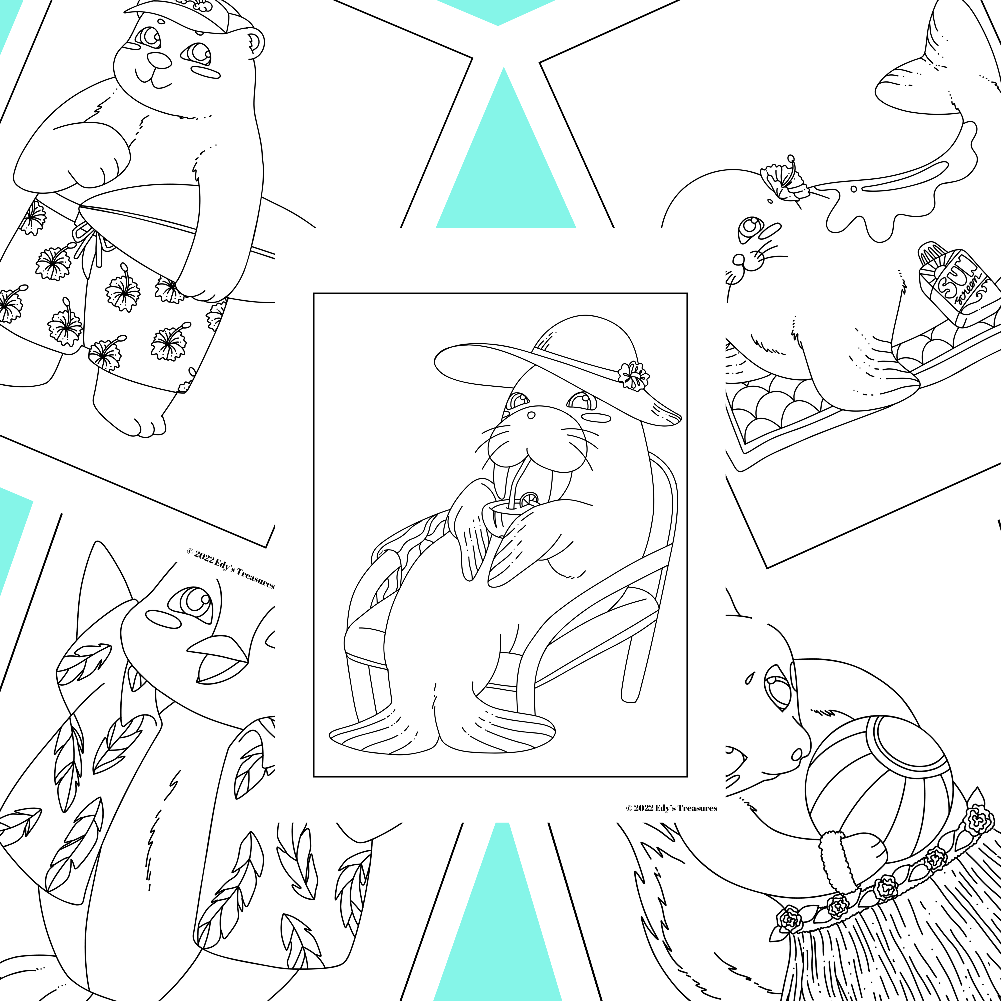 Arctic Animals Coloring Pages - Edy's Treasures