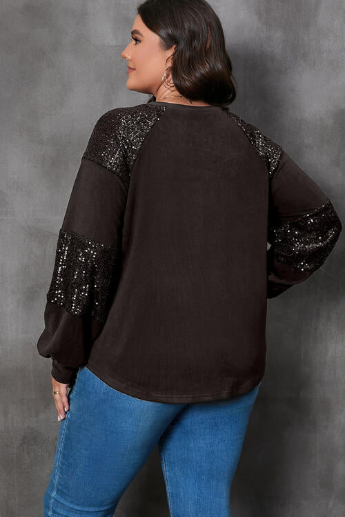 Santa Sequin Long Sleeve Sweatshirt – HUE