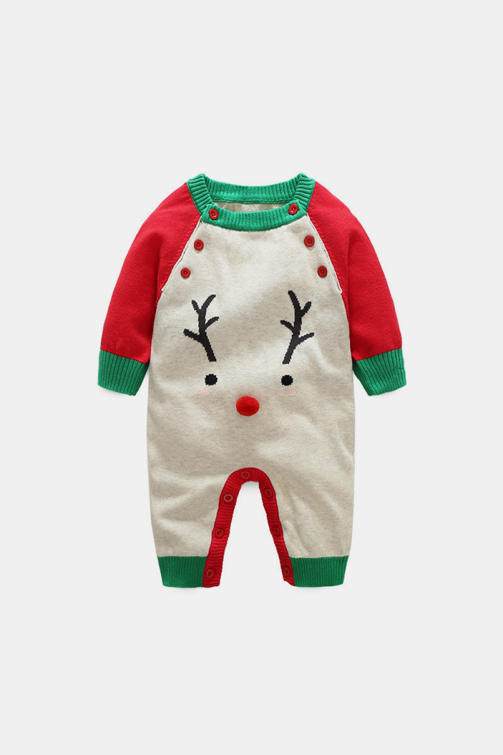 Baby Unisex Rudolph Graphic Knit Jumpsuit - Edy's Treasures