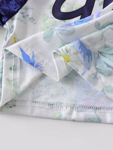 Girls Floral Hoodie and Side Stripe Pants Set - Edy's Treasures