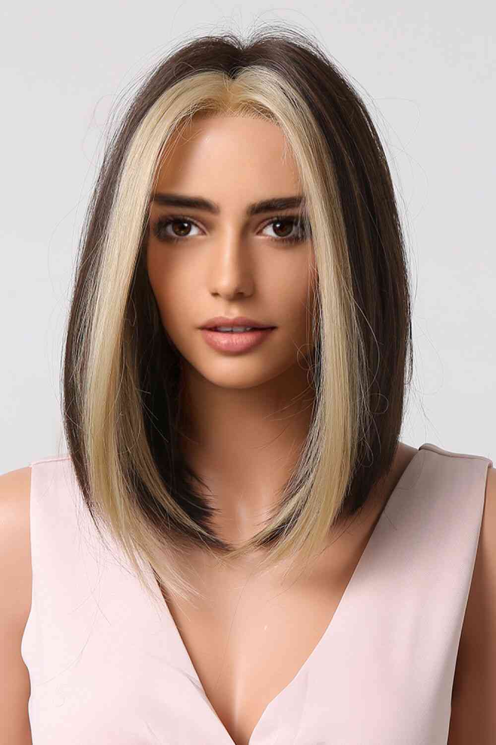 13*1" Full-Machine Wigs Synthetic Mid-length Straight 9"