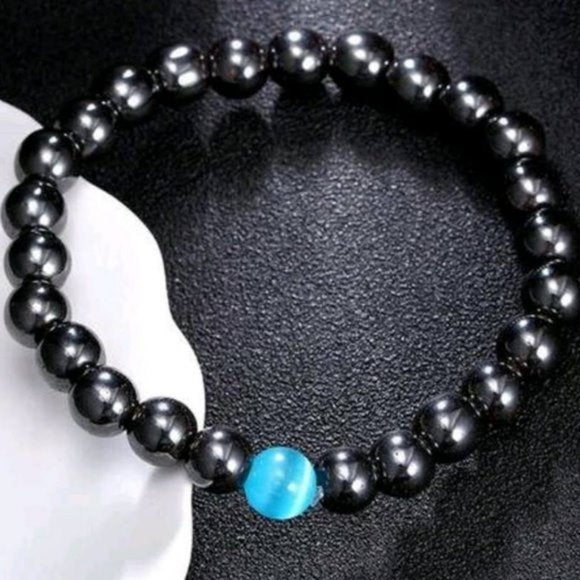 Unisex black Magnetic Hematite bracelet - Edy's Treasures