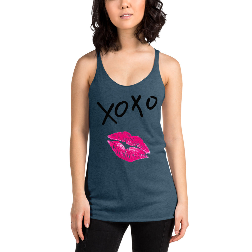 XOXO Lip Women's Racerback Tank Top - Edy's Treasures