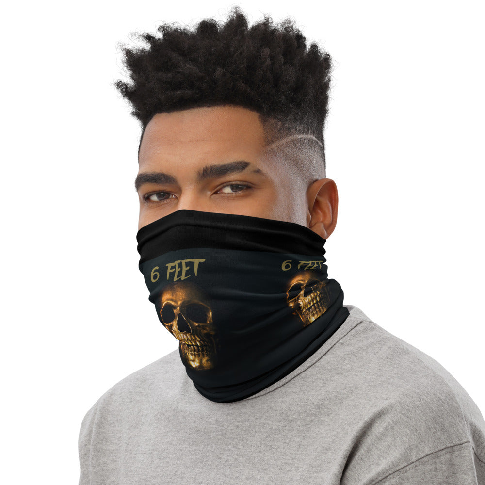 Gold Skull 6 Feet Face Mask Neck Gaiter - Edy's Treasures